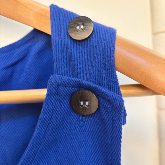 MISSLOOK Royal Blue Buttoned Jumper Dress Size XXXL Cotton Teacher Smock Artsy - Picture 3 of 8